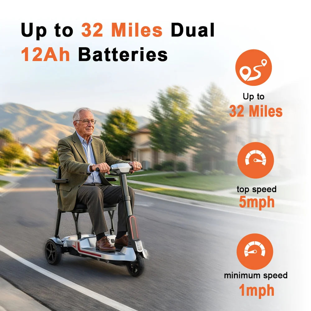Movaro  Lightweight Foldable Mobility Scooter