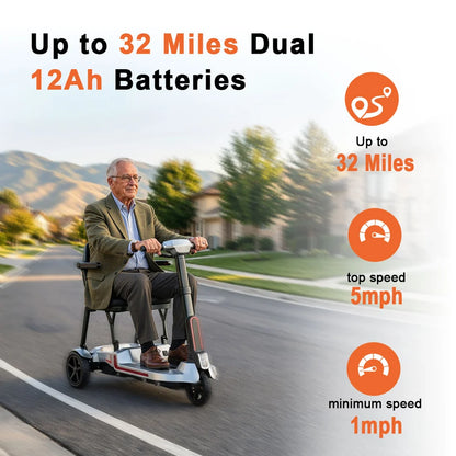 Movaro  Lightweight Foldable Mobility Scooter